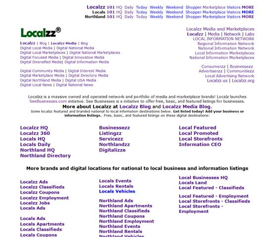 Localzz is a massive owned and operated network and portfolio of media and marketplace brands! 