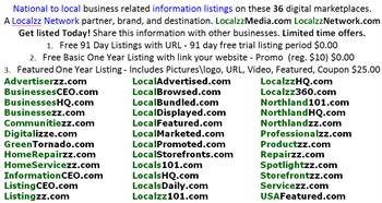 LocalzzNetwork.com (also Localzz.us) - A network and directory of the Localzz